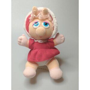 Vintage 1987 Muppets Baby Miss Piggy Plush 12" Christmas Toy Doll